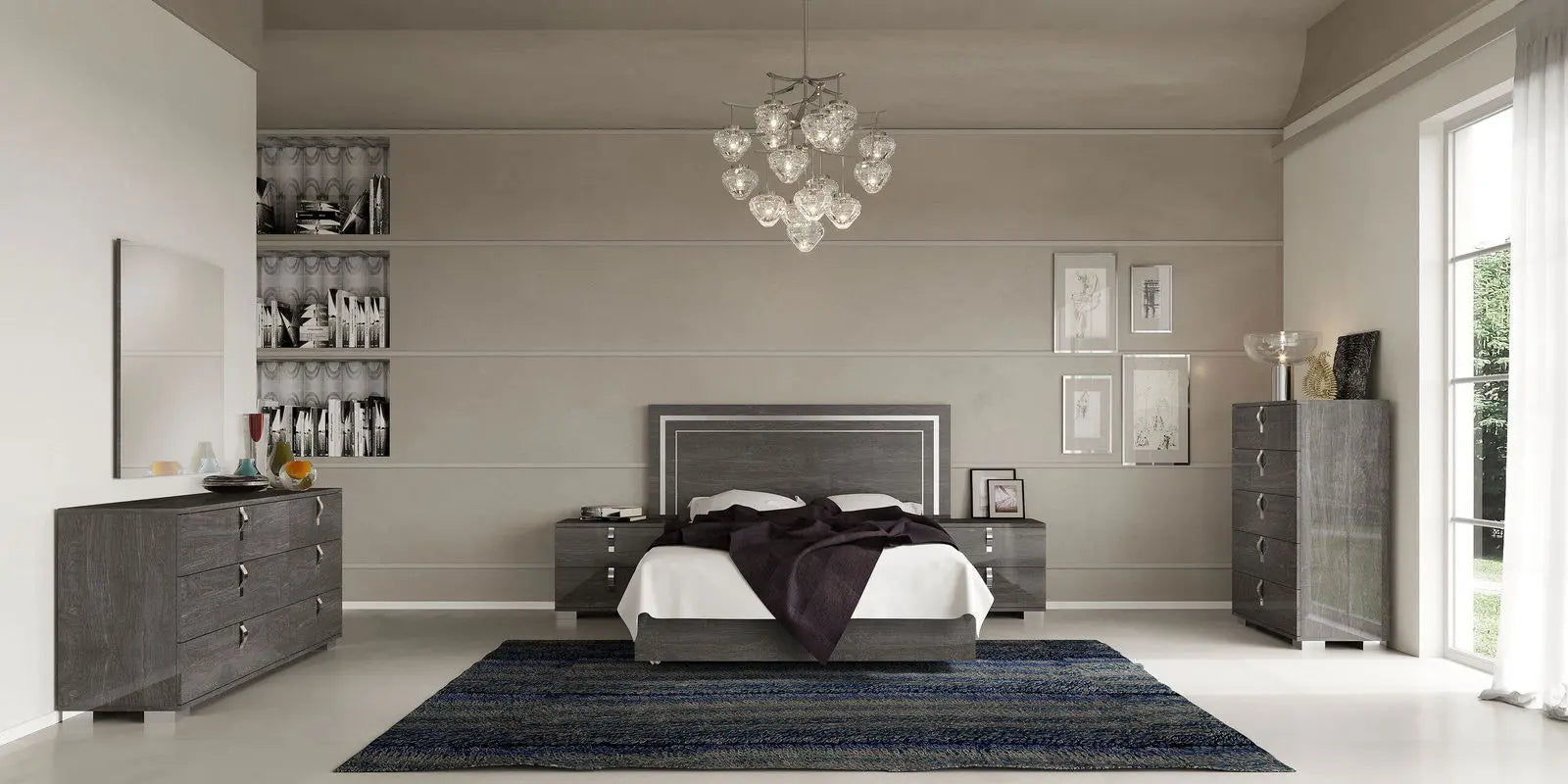 WŁOSKIE ŁÓŻKO SARAH GREY 198 CM / STATUS ITALY