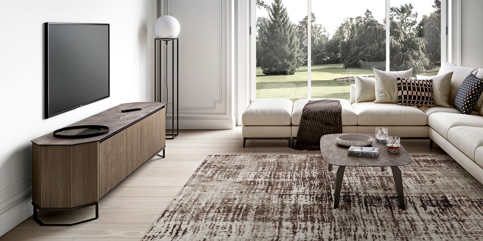 WŁOSKI NOWOCZESNY STOLIK HEXAGON 120 CM / STATUS ITALY