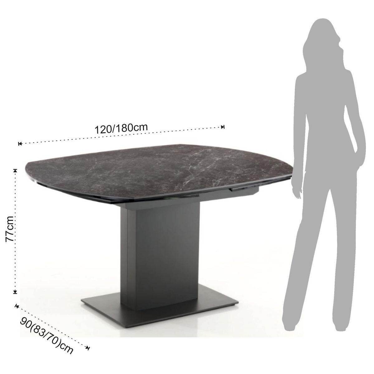 WŁOSKI STÓŁ ROZKŁADANY MARBLE - A ( 120-180 CM ) / 4235/ TM