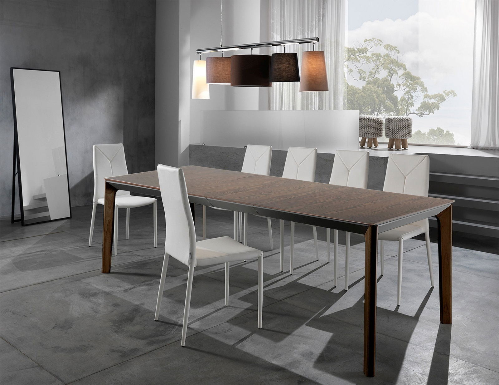 WŁOSKI STÓŁ ROZKŁADANY VARM CIEMNY ORZECH 160 ( 240 ) CM / 3270 / 4703 TM