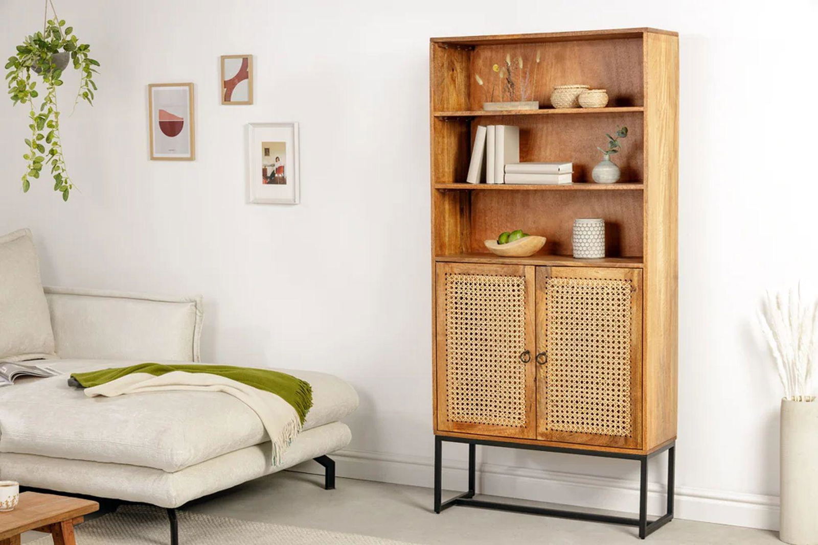 Witryna Vienna 170cm Mango Wiedeńska wiklina / 41803 / INVICTA INTERIOR