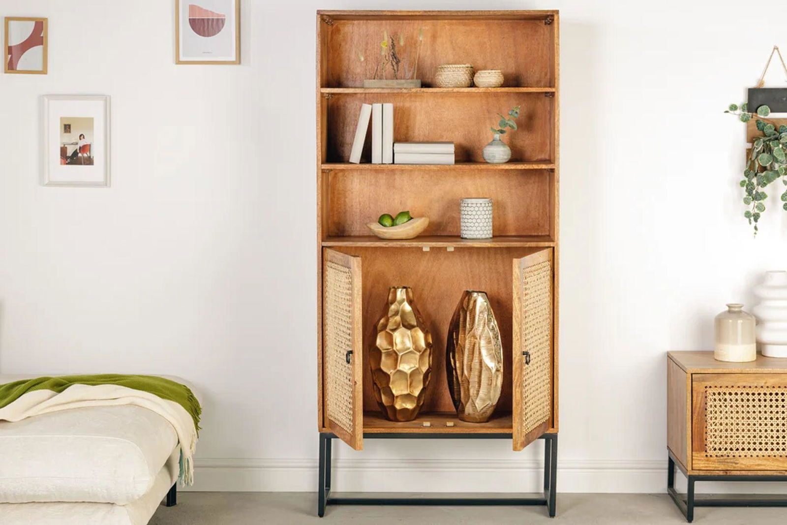 Witryna Vienna 170cm Mango Wiedeńska wiklina / 41803 / INVICTA INTERIOR