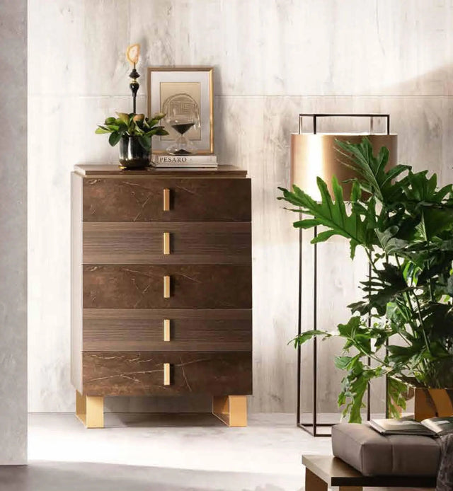 Włoska nowoczesna komoda Essenza 5 szufladowa 83 CM / ARREDOCLASSIC ADORA