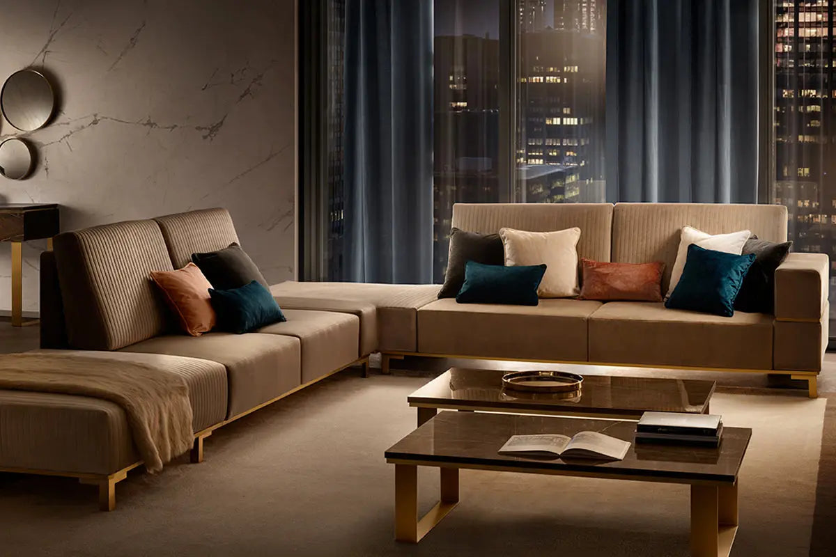 Włoska nowoczesna sofa tapicerowana ESSENZA 3 osobowa 240 cm / ARREDOCLASSIC ADORA