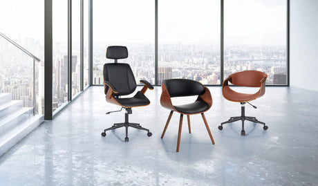 Włoski fotel biurowy VISBY HIGH WOOD / 4927 / TM