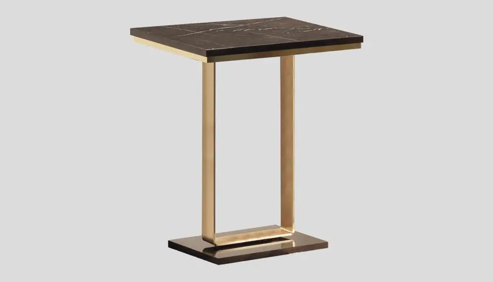 Włoski nowoczesny stolik mały Essenza optyka marmuru 50 CM / ARREDOCLASSIC ADORA