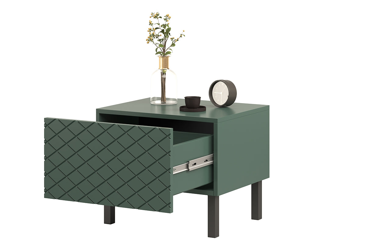 Zestaw szafek nocnych Scalia II 50 1SZ 2 szt. - labrador mat / czarne nogi
