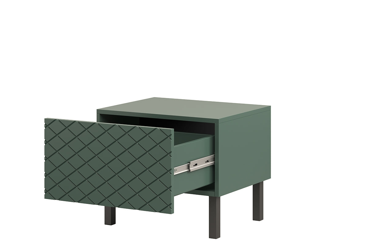 Zestaw szafek nocnych Scalia II 50 1SZ 2 szt. - labrador mat / czarne nogi
