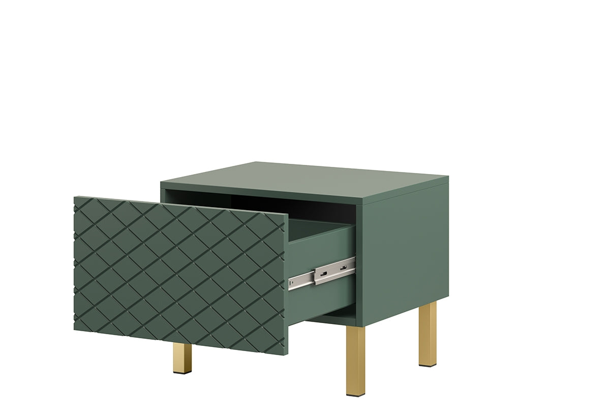 Zestaw szafek nocnych Scalia II 50 1SZ 2 szt. - labrador mat / złote nogi