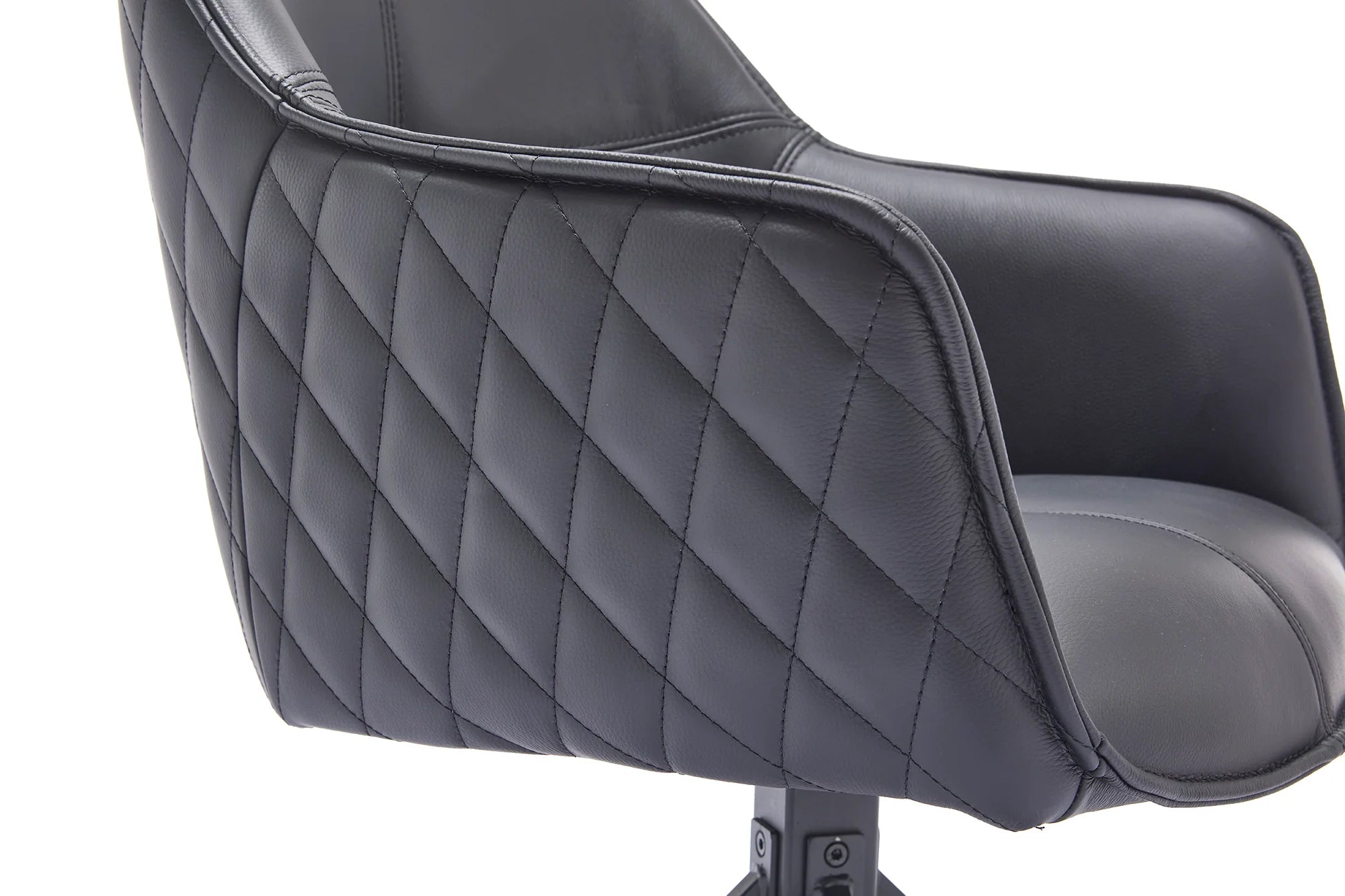 KRZESŁO EUPHORIA CZARNA SKÓRA OBROTOWE 180 / 45859 / INVICTA INTERIOR - Meblowy Sklep Internetowy Inventio