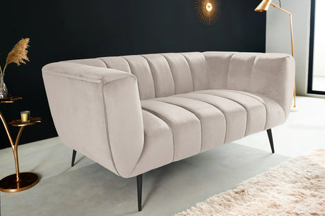 SOFA NOBLESSE 2 osobowa 165 CM SZAMPAŃSKI AKSAMIT / 44537 / INVICTA INTERIOR -  Meblowy Sklep Internetowy Inventio