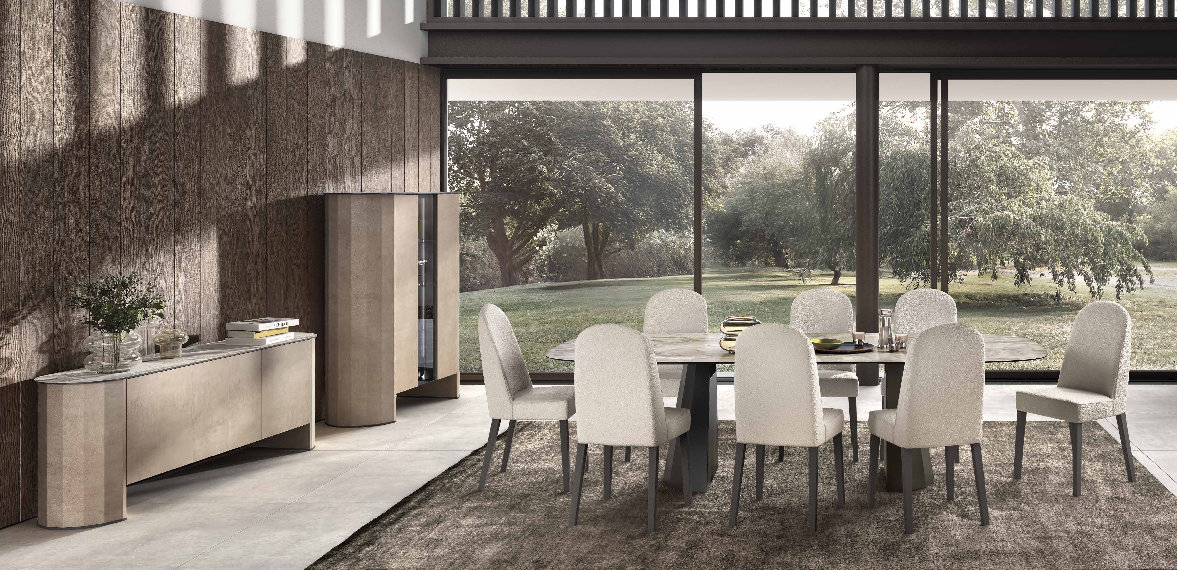 Włoskie krzesło tapicerowane Dune od Status Italy – nowoczesny design, elegancja i komfort do jadalni lub salonu