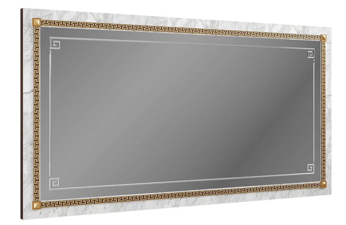 Włoskie lustro Arredoclassic Romantica ze złotymi zdobieniami w stylu włoskim