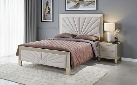 Luksusowy zestaw sypialniany Stilig  łóżko tapicerowane 160x200 cm  z szafkami nocnymi