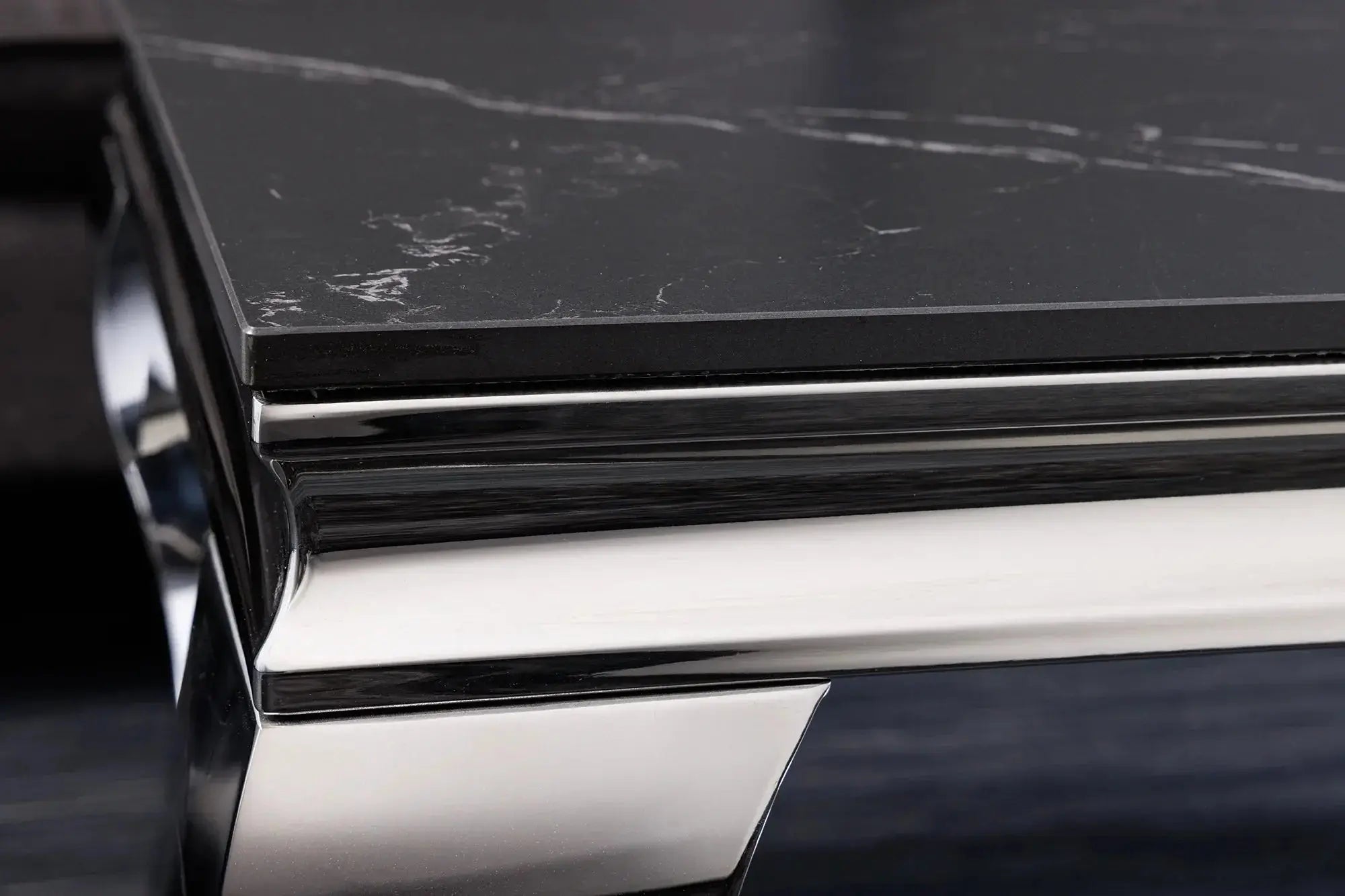 KONSOLA  MODERN BAROCK OPTYKA CZARNY MARMUR 140 CM / 44367  / INVICTA INTERIOR Invicta Interior