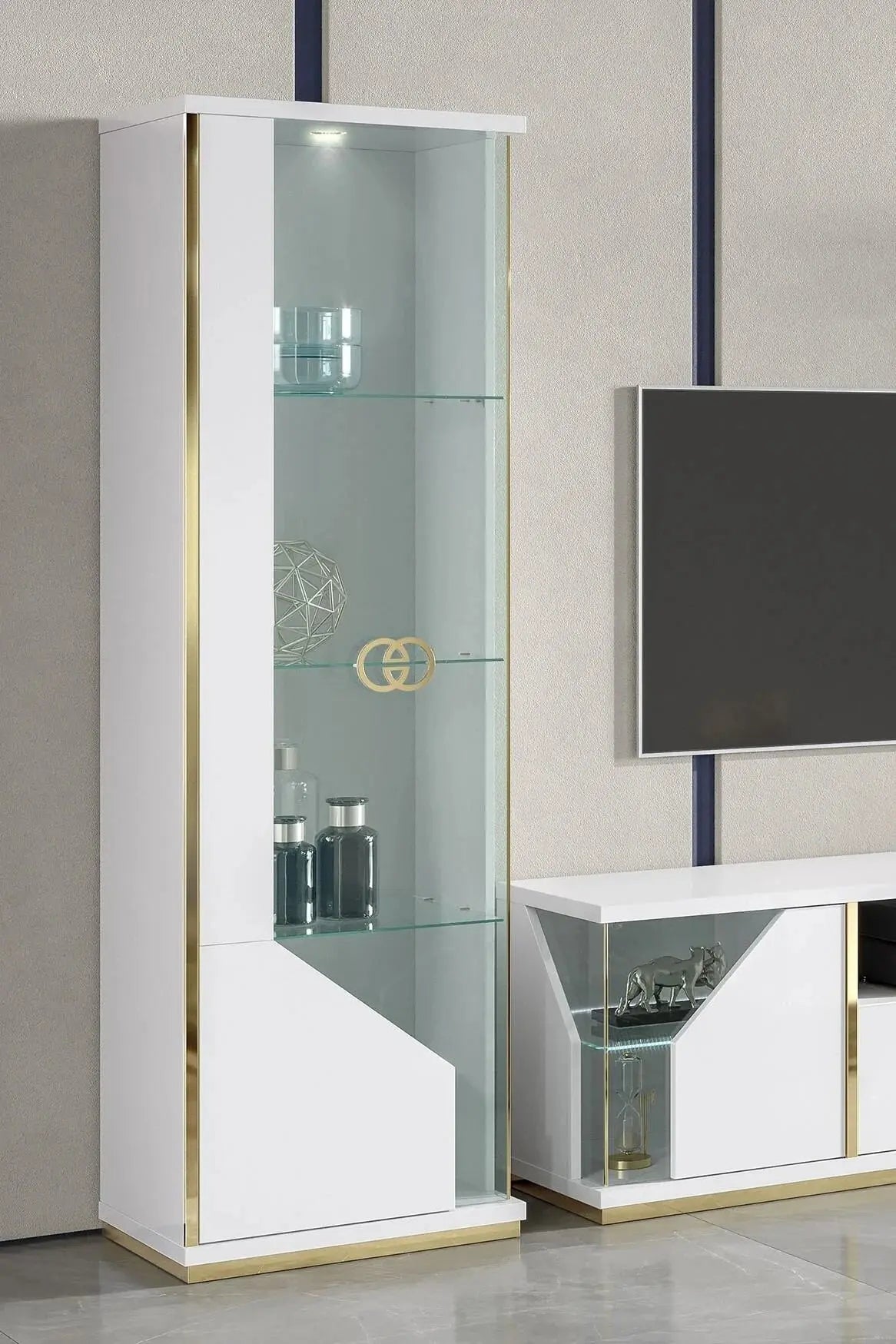 Włoska nowoczesna witryna 1 drzwiowa Vogue 55cm / ACCA DESIGN ACCA DESIGN