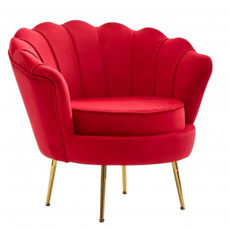 Fotel velvet czerwony 81 cm...