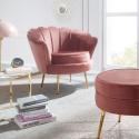 Fotel velvet różowy 81 cm...