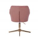 Fotel biurowy Velvet różowy...