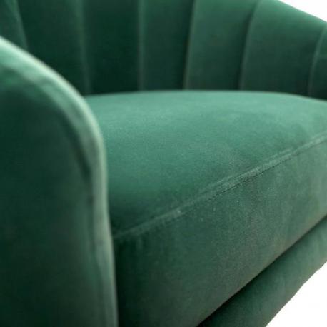 BRITNEY fotel wypoczynkowy ciemny zielony/ czarny / złoty (1p1szt)