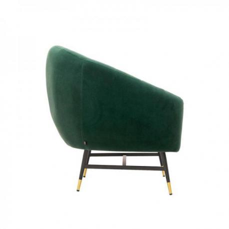 BRITNEY fotel wypoczynkowy ciemny zielony/ czarny / złoty (1p1szt)