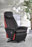 CAMARO fotel wypoczynkowy czarny / czerwony (1p1szt)