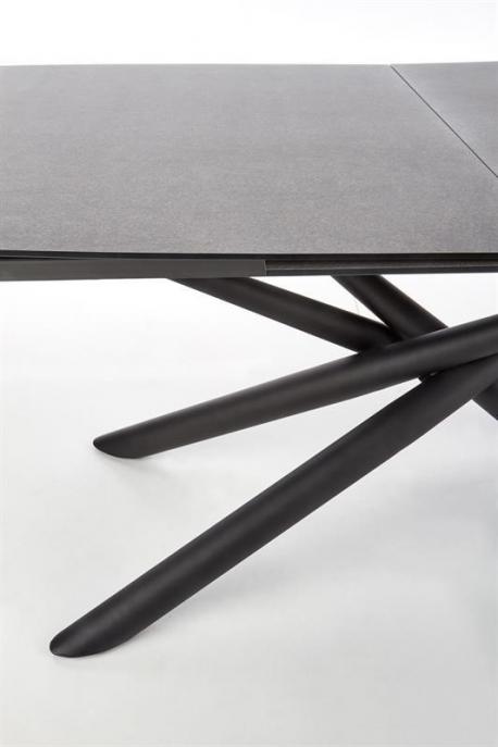 CAPELLO stół rozkładany blat - ciemny popiel, nogi - czarny (2p1szt)