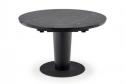 CRISTIANO stół rozkładany blat - czarny marmur, noga - czarny (3p1szt)