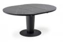 CRISTIANO stół rozkładany blat - czarny marmur, noga - czarny (3p1szt)