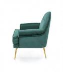 SANTI fotel wypoczynkowy ciemny zielony / złoty (1p1szt)
