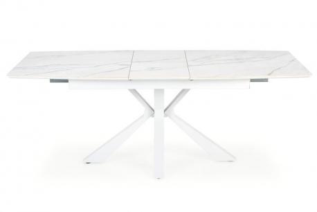 VIVALDI stół rozkładany blat - biały marmur, nogi - biały (2p1szt)