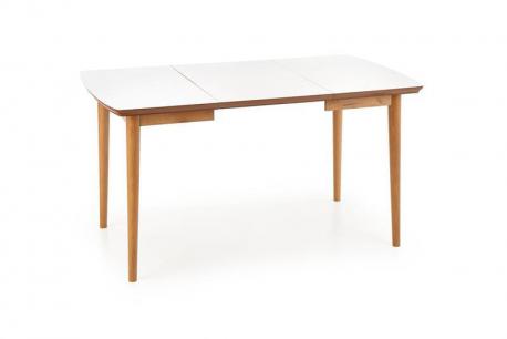 BARRET stół kolor blat - biały mat, nogi - dąb lefkas (90-190x80x75 cm) (1p1szt)