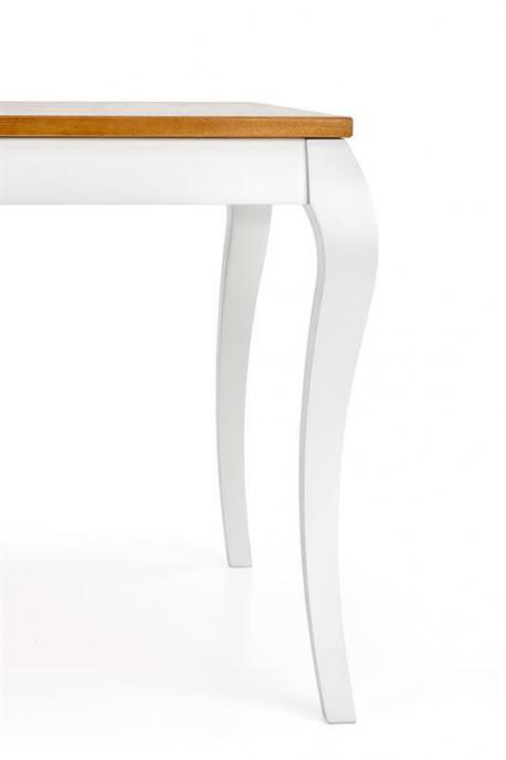 WINDSOR stół rozkładany 160-240x90x76 cm kolor ciemny dąb/biały (2p1szt)
