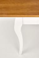 WINDSOR stół rozkładany 160-240x90x76 cm kolor ciemny dąb/biały (2p1szt)