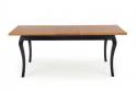 WINDSOR stół rozkładany 160-240x90x76 cm kolor ciemny dąb/czarny (2p1szt)