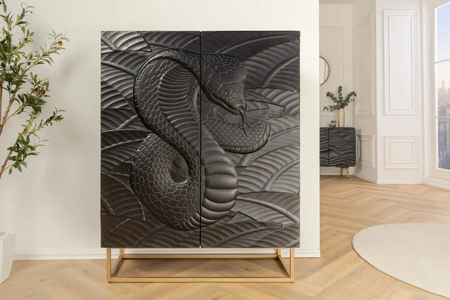 KOMODA SNAKE MANGO  CZARNA 120 CM / 45633 / INVICTA INTERIOR Invicta Interior