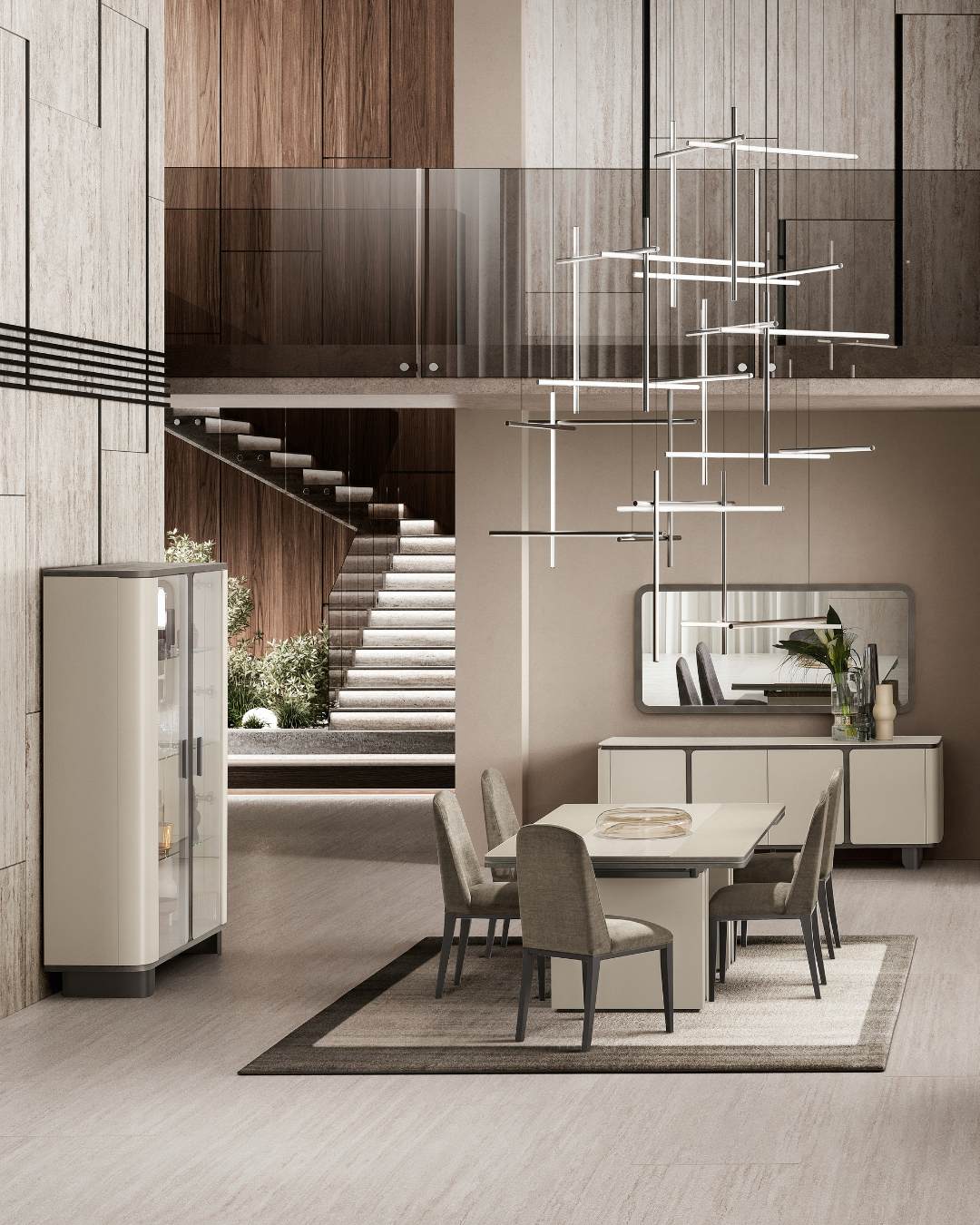 WŁOSKA KOMODA 4 DRZWIOWA PERLA 220 CM / ARREDOCLASSIC