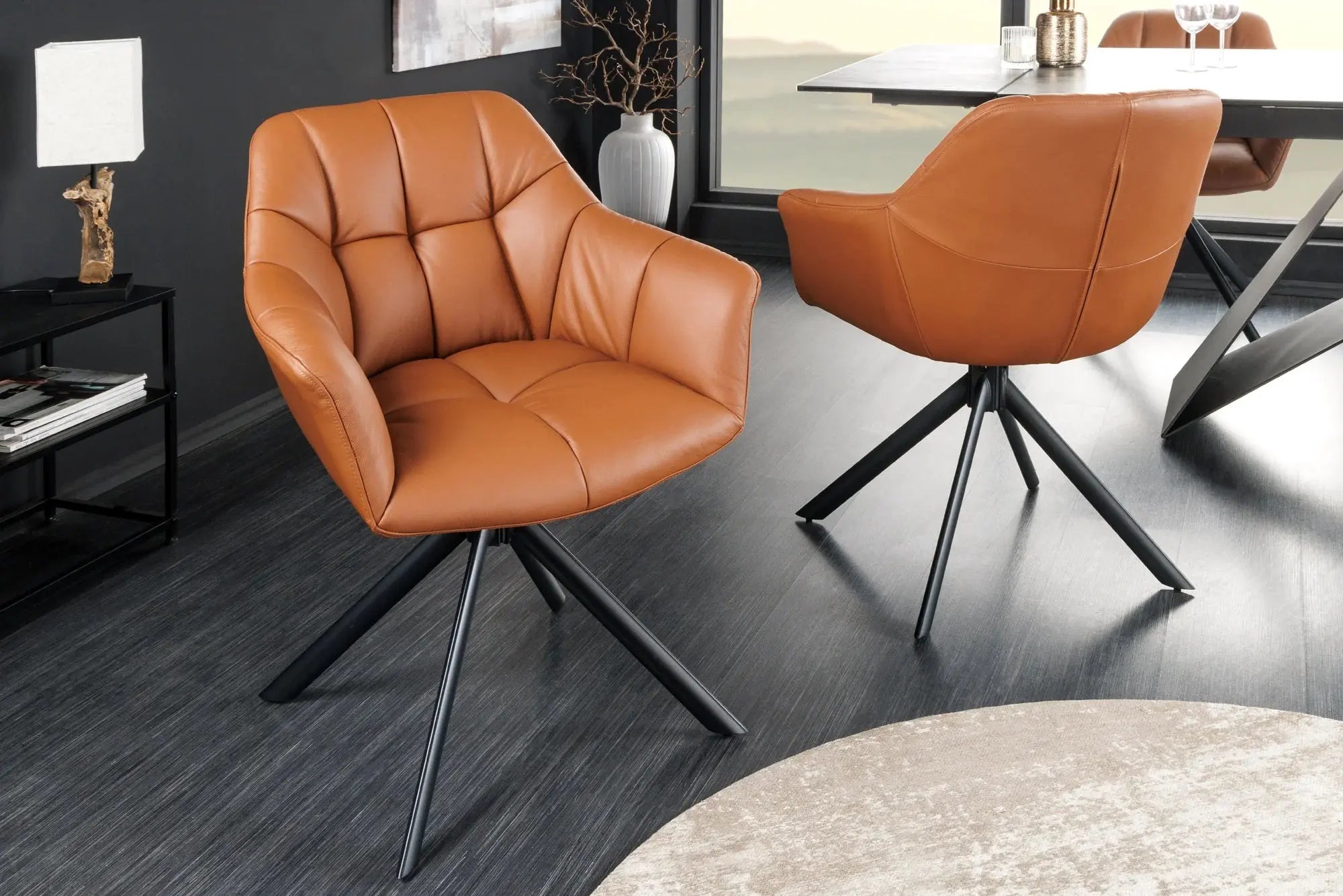 KRZESŁO OBROTOWE PAPILLON JASNY BRĄZ 44596 / INVICTA INTERIOR Invicta Interior