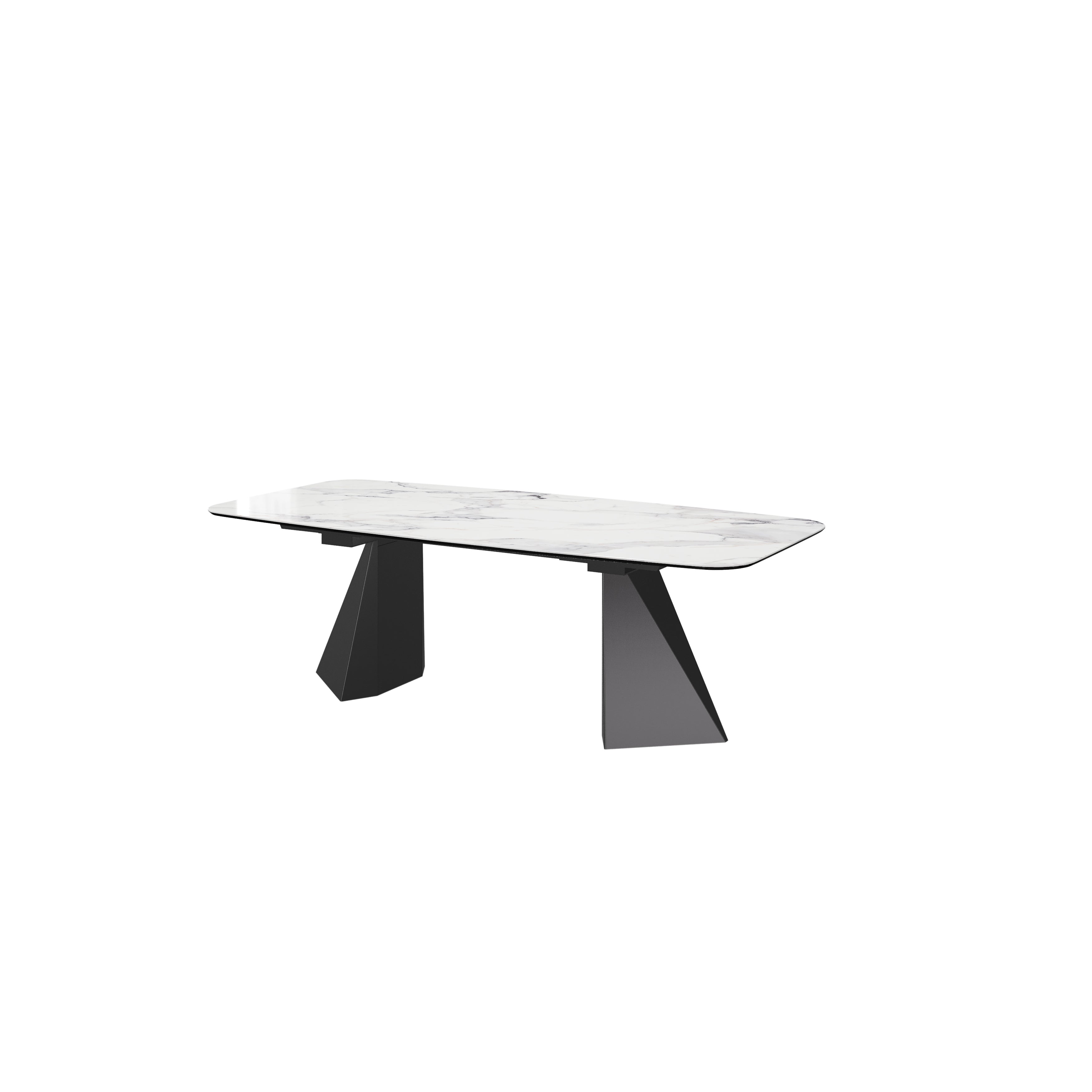 Włoski stół nierozkładany 239 cm Krystal z ceramicznym blatem i metalową podstawą. 