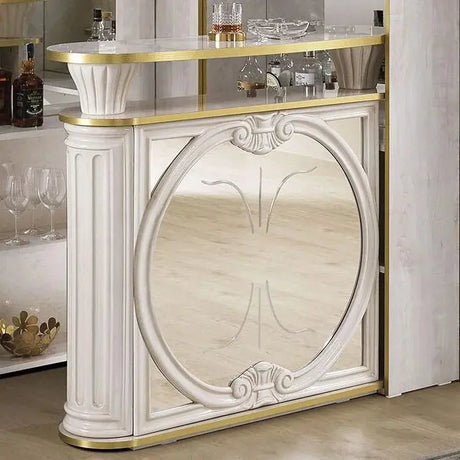 WŁOSKI NOWOCZESNY BAREK NAROŻNY BEŻOWY LUSTRO AURORA / ACCA DESIGN ACCA DESIGN