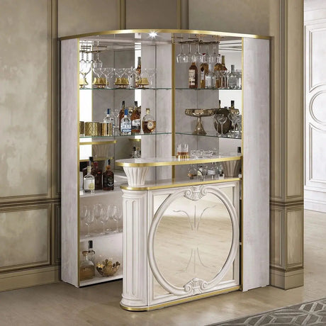 WŁOSKI NOWOCZESNY BAREK NAROŻNY BEŻOWY LUSTRO AURORA / ACCA DESIGN ACCA DESIGN