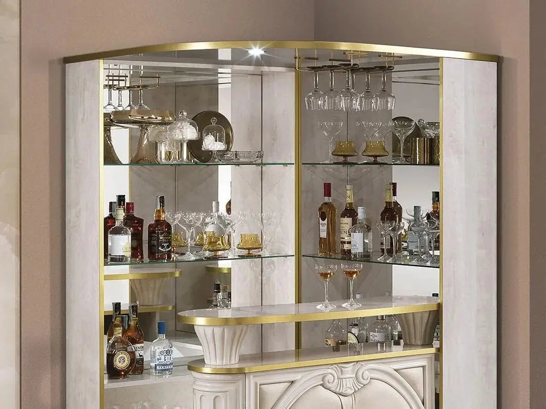 WŁOSKI NOWOCZESNY BAREK NAROŻNY BEŻOWY TAPICERKA AURORA / ACCA DESIGN ACCA DESIGN