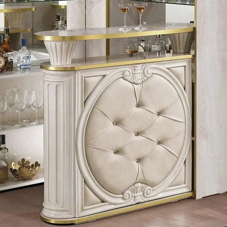 WŁOSKI NOWOCZESNY BAREK NAROŻNY BEŻOWY TAPICERKA AURORA / ACCA DESIGN ACCA DESIGN