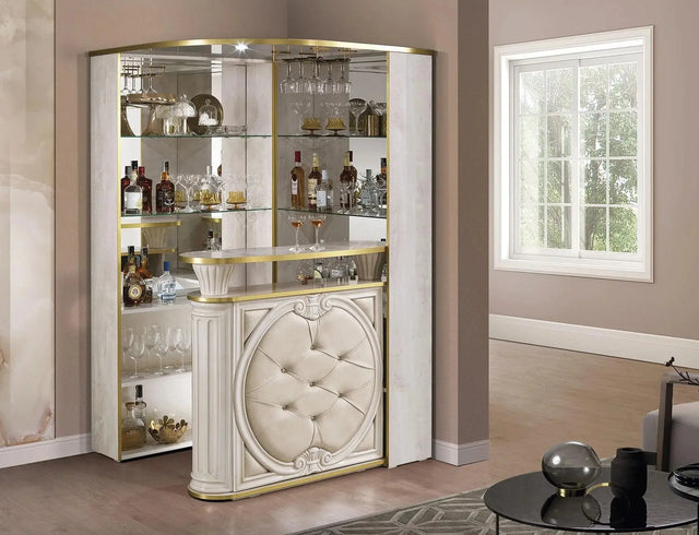 WŁOSKI NOWOCZESNY BAREK NAROŻNY BEŻOWY TAPICERKA AURORA / ACCA DESIGN ACCA DESIGN