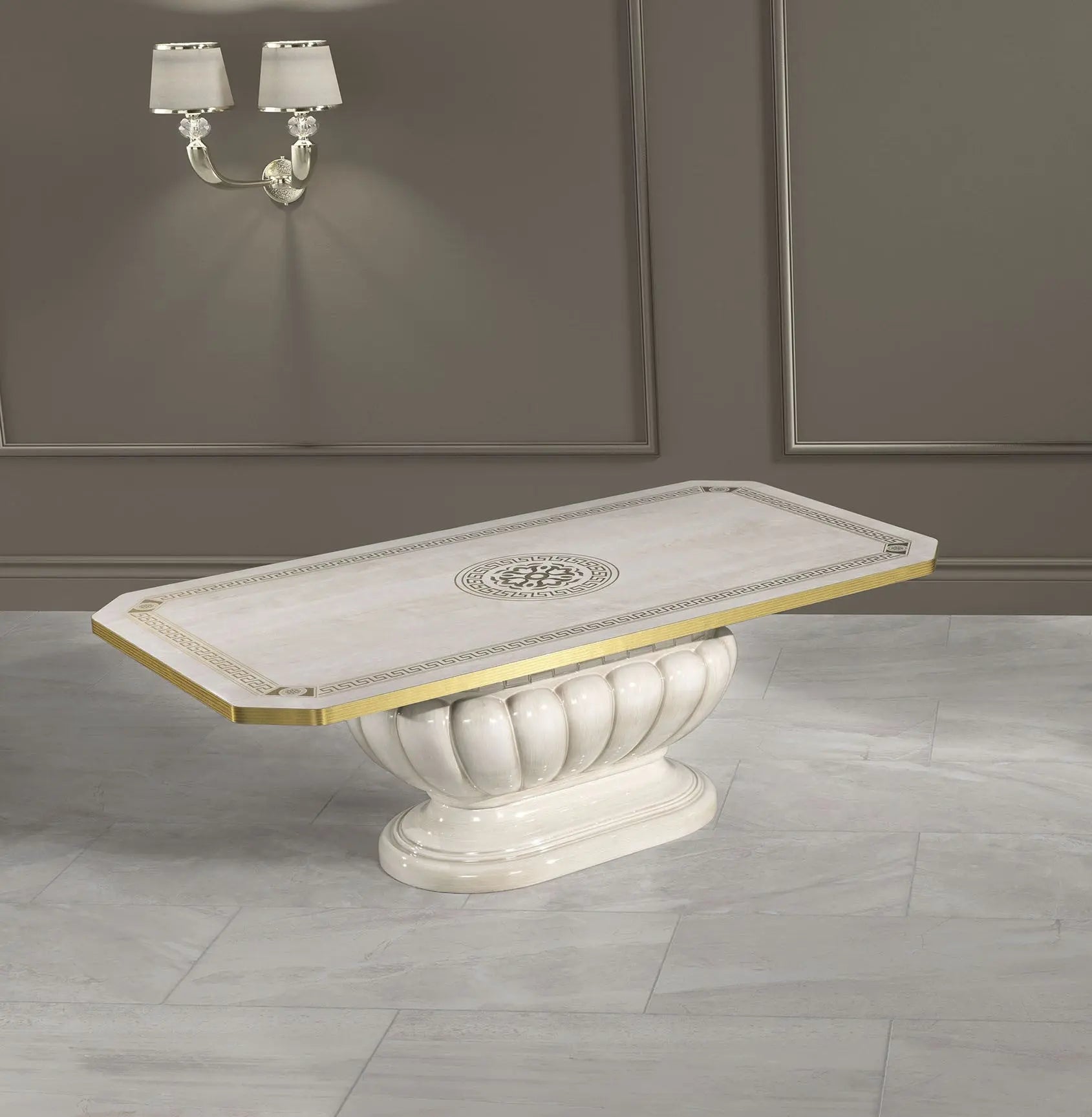WŁOSKI NOWOCZESNY STOLIK KAWOWY AURORA BEŻOWY 130 CM / ACCA DESIGN ACCA DESIGN