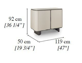 WŁOSKA KOMODA 2 DRZWIOWA PERLA 119 CM / ARREDOCLASSIC