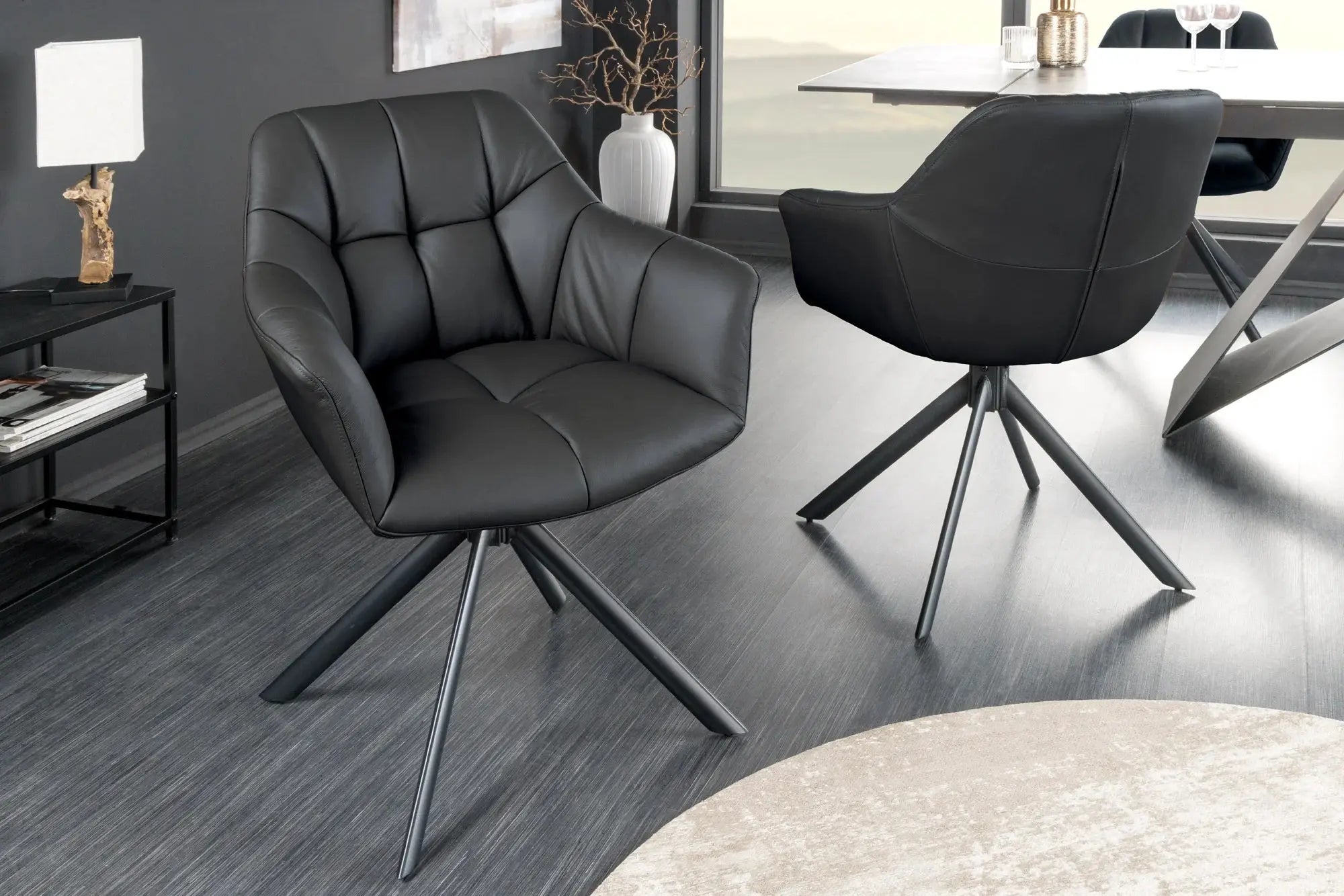 KRZESŁO OBROTOWE PAPILLON CZARNE 44594 / INVICTA INTERIOR Invicta Interior
