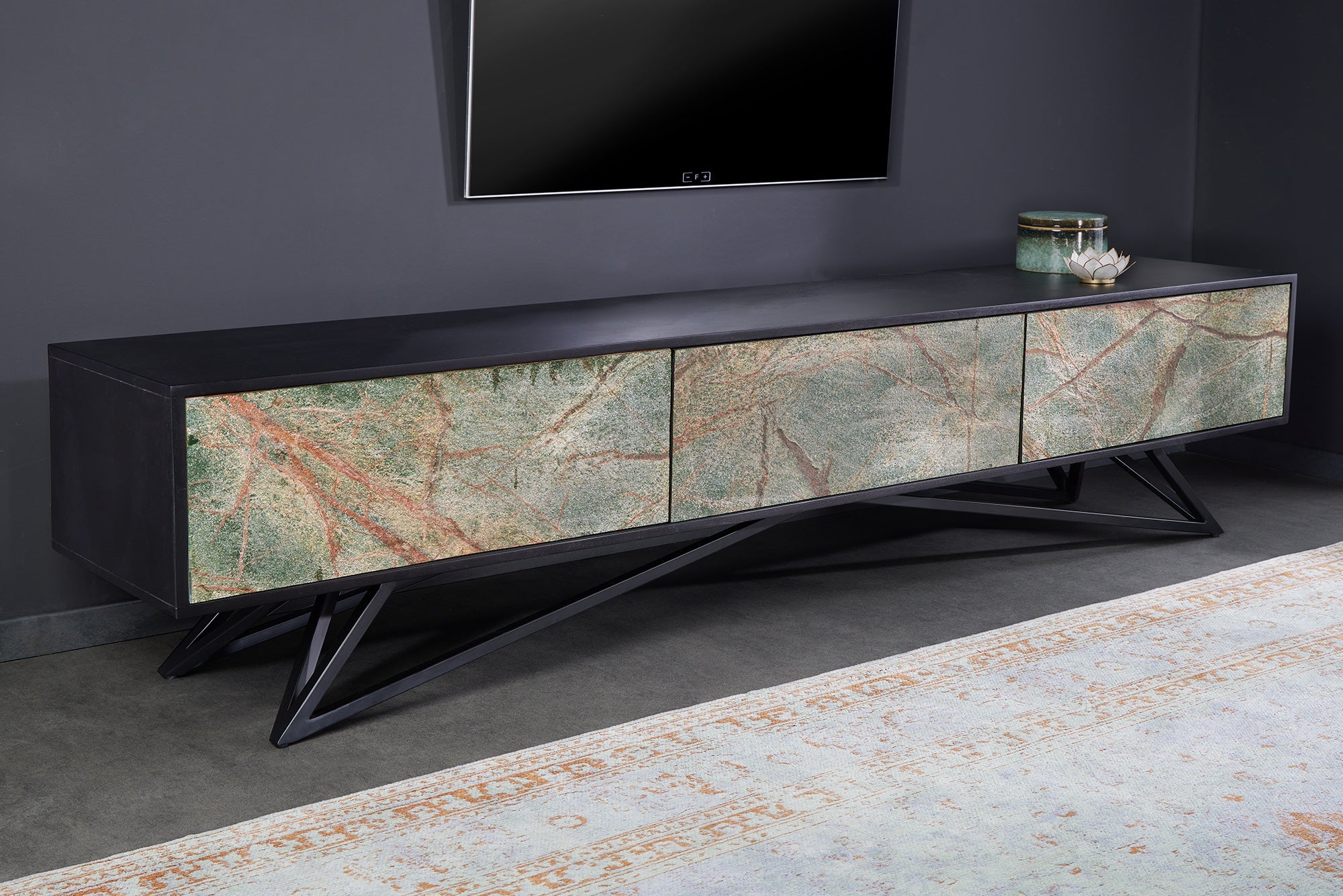 SZAFKA RTV MOUNTAIN SOUL KAMIEŃ 200 CM / 43483 / INVICTA INTEIOR -  Meblowy Sklep Internetowy Inventio