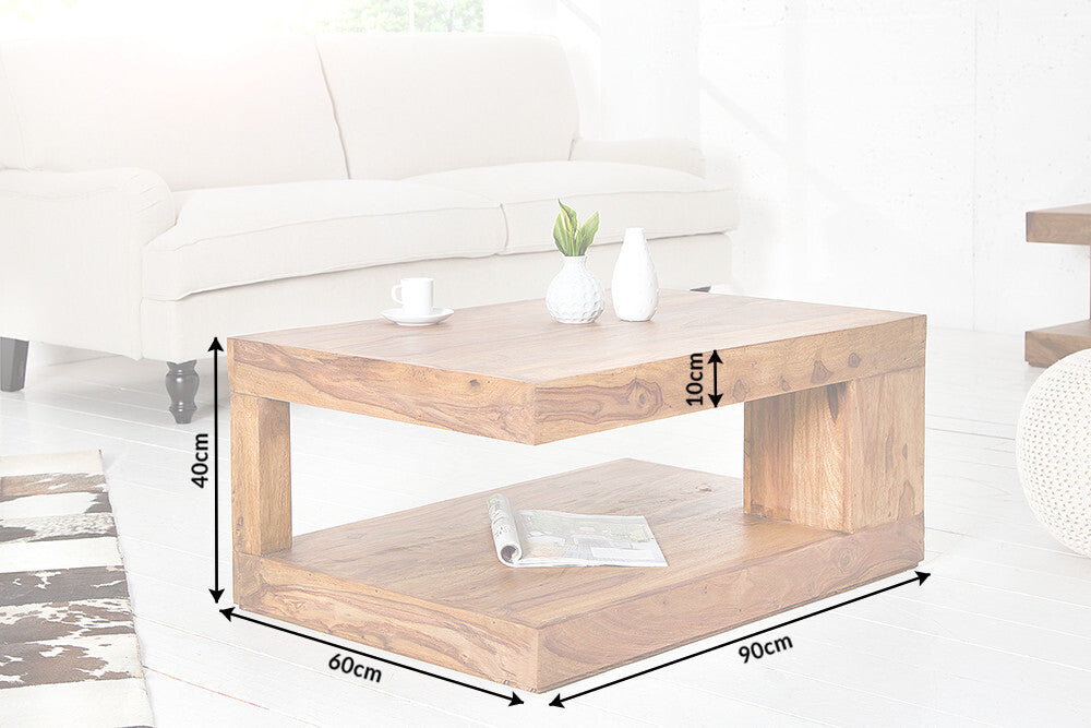 ŁAWA Z DREWNA LITEGO GIANT XL 90 CM / 37438 / INVICTA INTERIOR