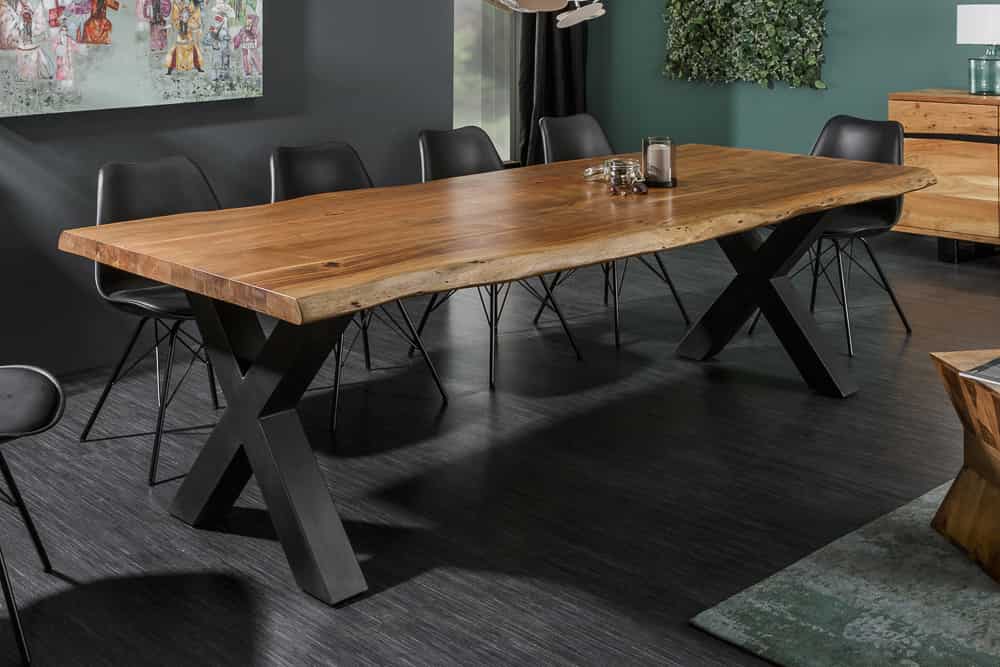 Stół Mammut X 180 cm z litego drewna do salonu i jadalni, model 38350, Invicta Interior